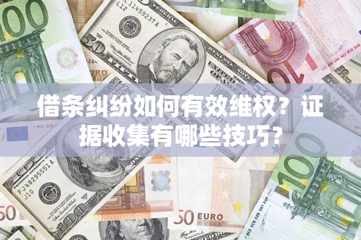 北京借条纠纷如何有效维权？证据收集有哪些技巧？